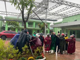 TRƯỜNG MẦM NON KỲ TRINH NỔ LỰC, KHẨN TRƯƠNG, NHANH CHÓNG KHẮC PHỤC SAU CƠN BÃO SỐ 5