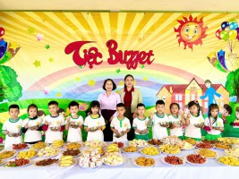 TIỆC BUFFET tuổi thơ - ngọt ngào từ những điều bé nhỏ " của các bạn Trường mầm non Kỳ Trinh.