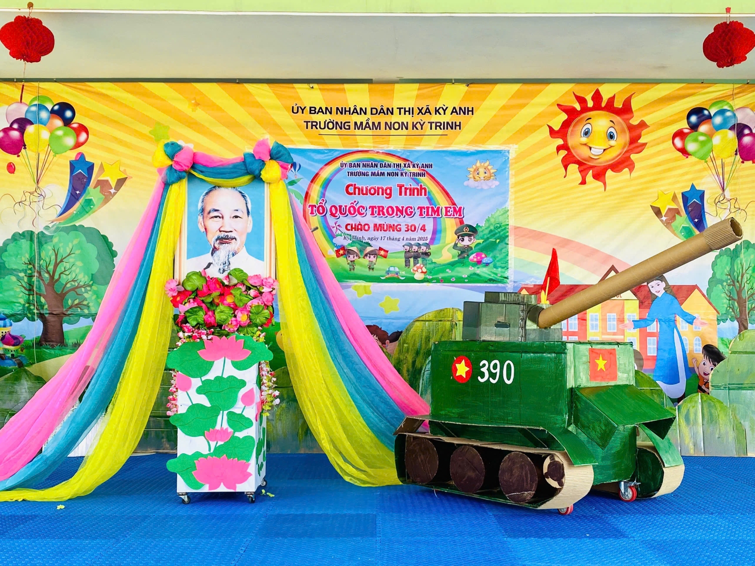 TRƯỜNG MẦM NON KỲ TRINH TỔ CHỨC THÀNH CÔNG DIỄN ĐÀN “TỔ QUỐC TRONG TRÁI TIM EM” CHÀO MỪNG 50 NĂM NGÀY GIẢI PHÓNG MIỀN NAM THỐNG NHẤT ĐẤT NƯỚC (30/4/1975 - 30/4/2025)