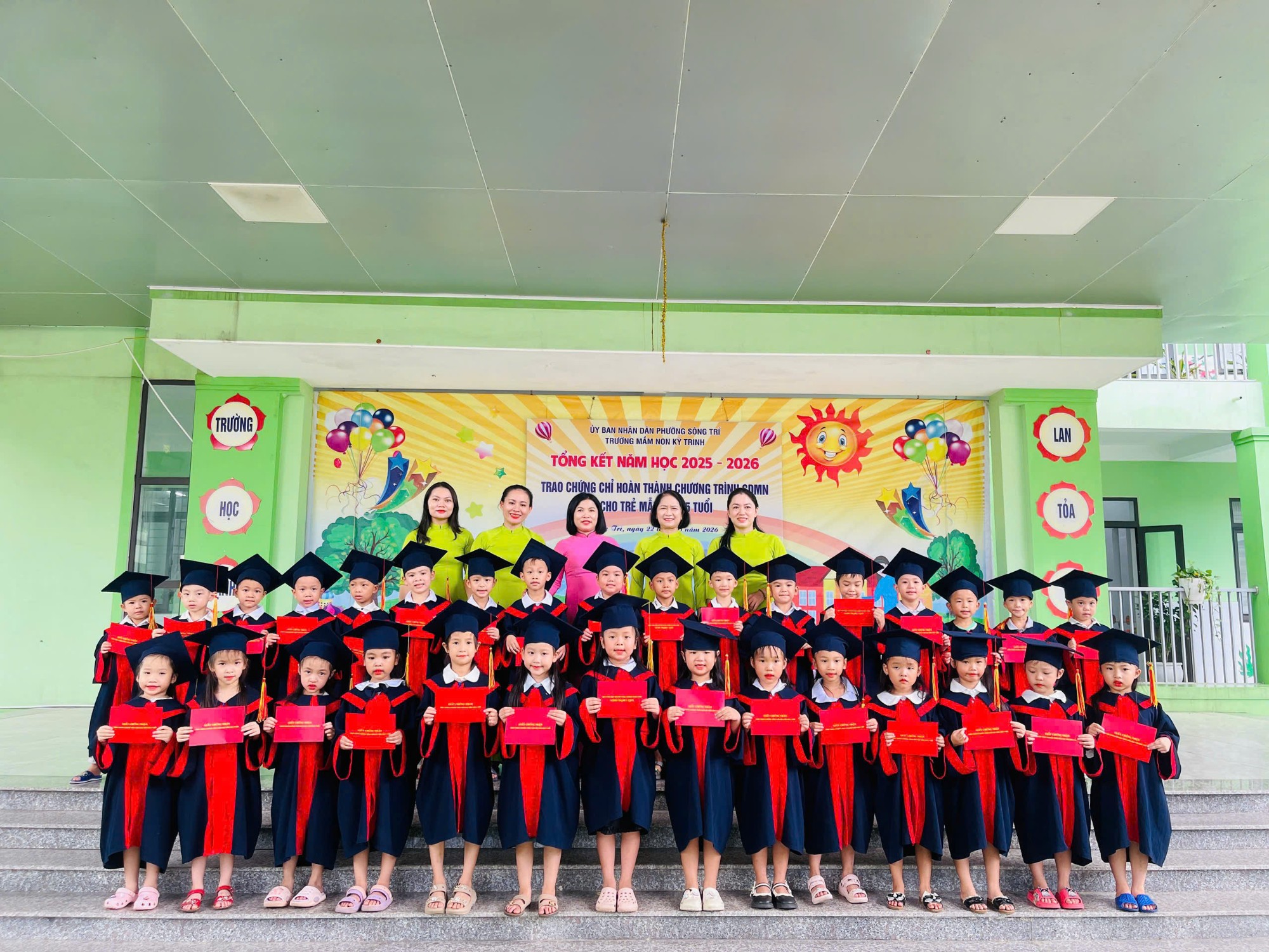TRƯỜNG MẦM NON KỲ TRINH TỔ CHỨC LỄ TỔNG KẾT NĂM HỌC 2025-2026 VÀ CHIA TAY TRẺ 5 TUỔI RA TRƯỜNG