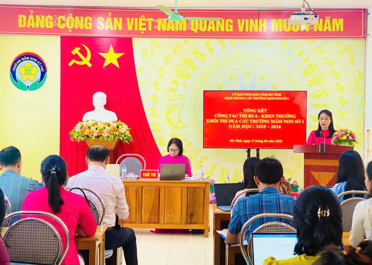 HỘI NGHỊ TỔNG KẾT CÔNG TÁC THI ĐUA, KHEN THƯỞNG KHỐI THI ĐUA SỐ 1-MẦM NON NĂM HỌC 2025 - 2026